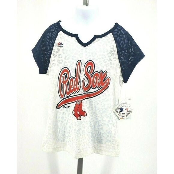 NEW Boston Red Sox Official MLB Majestic Girls - Picture 1 of 11